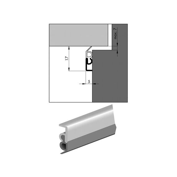 Tochtprofiel Alu 2300Mm