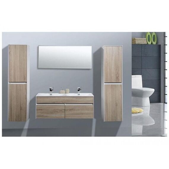 Roma Onderkast 80 X 48 X 45 Cm Wit/ Wit Eiken