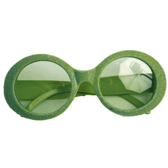 Bril Disco Glitter Neon Groen