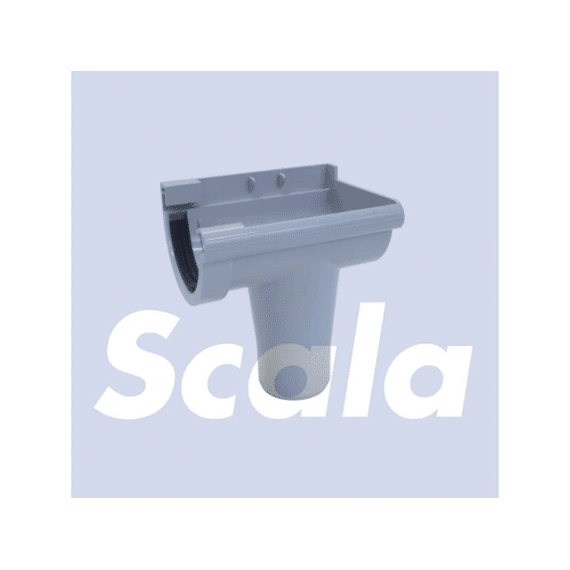 Rechtsspruitstuk Goot Nd-80 Wit
