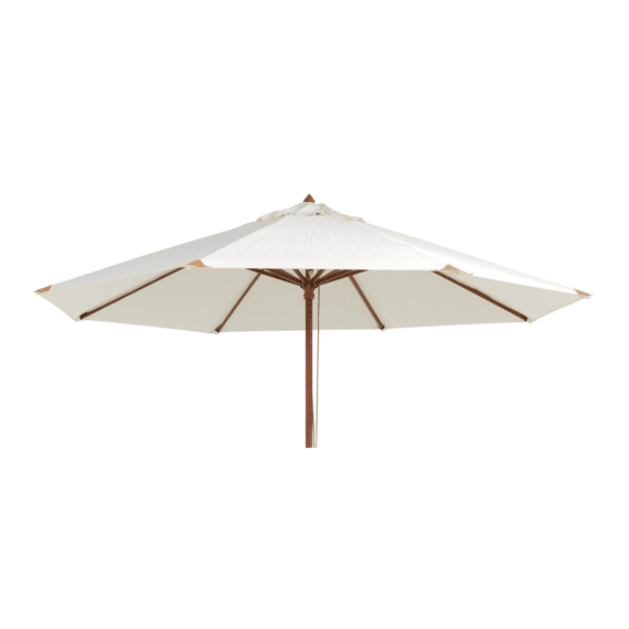 Houtstokparasol Luxe 350Cm Ecru
