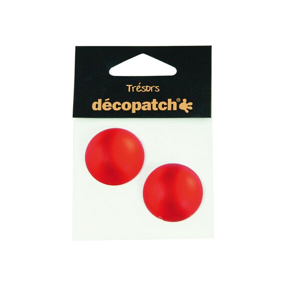 Decopatch Tresors Set Van 2 Cabochons 3Cm Rood