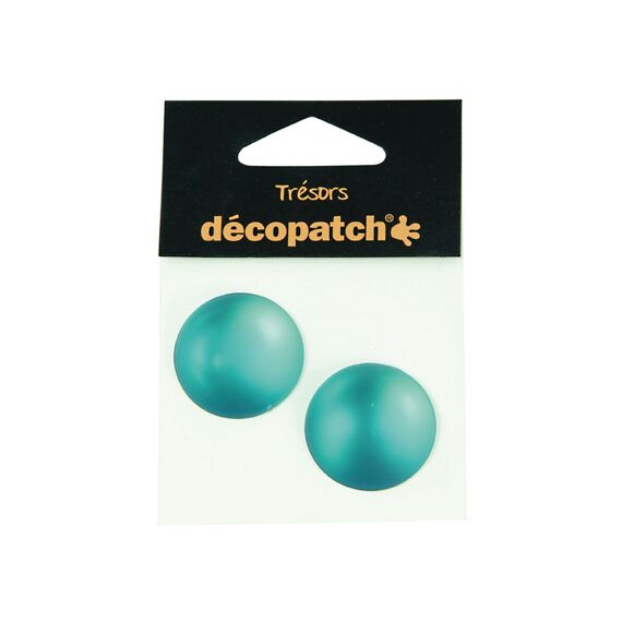 Decopatch Tresors Set Van 2 Cabochons 3Cm Blauw