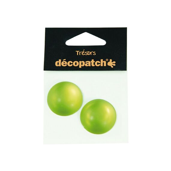 Decopatch Tresors Set Van 2 Cabochons 3Cm Groen