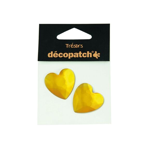 Decopatch Tresors Set Van 2 Hartjes 3Cm Oranje