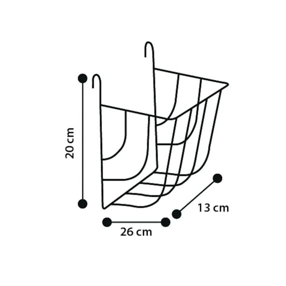 Saladerek Metaal 26X13X20Cm