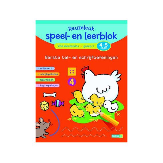 Reuzeleuk Speel En Leerblok Tel En Schrijfoefeningen 4-5J