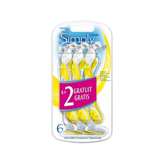 Gillette Venus 3 Simply 3 Plus Wegwerpmesjes 4+2