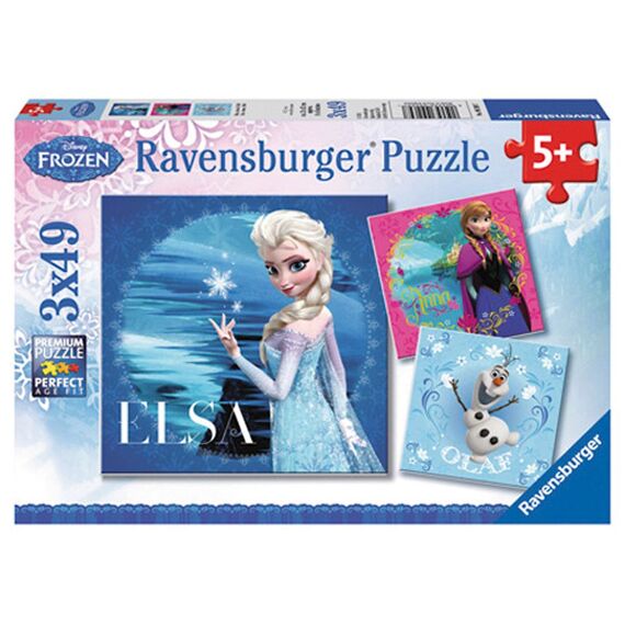 Ravensburger Puzzel 3X49 Stuks Elsa, Anna & Olaf