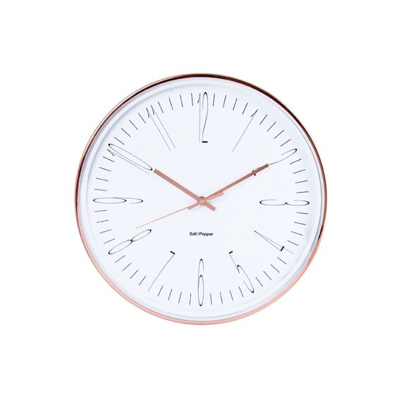 S&P Wandklok 38Cm Rond Rose Goud Metallic