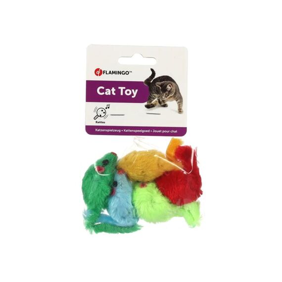 Pluche Muis Gekleurd 5Cm 5St/Zak