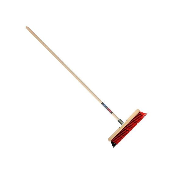 Avr-Tools Buitenbezem Zwart Rood  40Cm Met Houten  Steel 1.60M