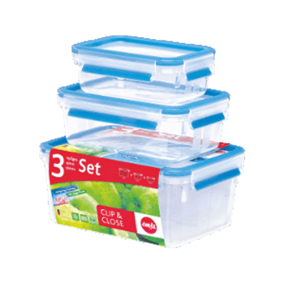 Clip&Close Set Van 3St 0.55L/1L/2.3L