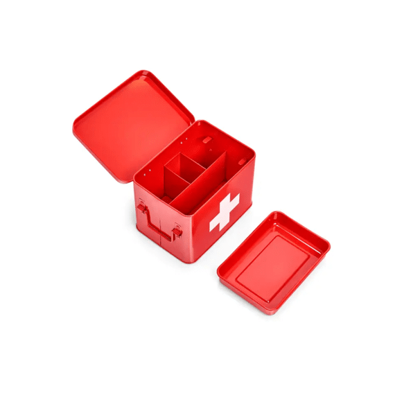 Medicijnbox Metaal Rood 32x19.5x20cm