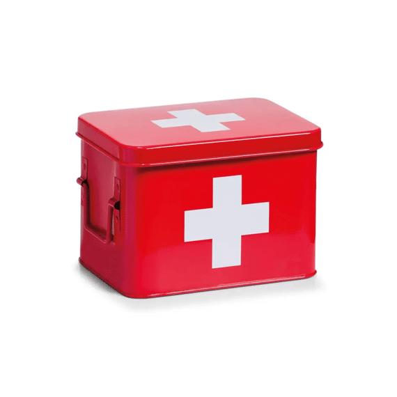 Medicijnbox Metaal Rood 32x19.5x20cm