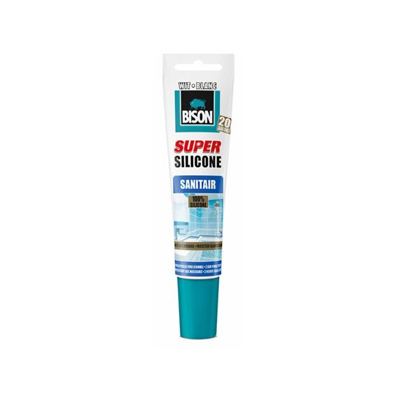 Bison Super Silicone Sanitair Wit Tub 150Ml 6 Nlfr