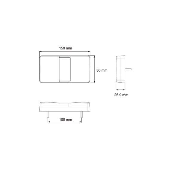 Led Stop-Achter-Pinklicht En Reflector 12/24V
