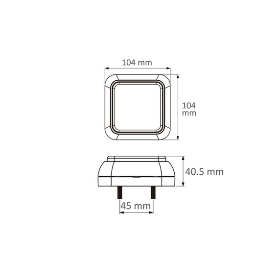 Led Mistachterlicht 12/24V