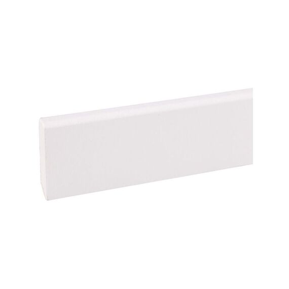 Muurplint Mdf Gegrond 55X12Mm Wit 244Cm