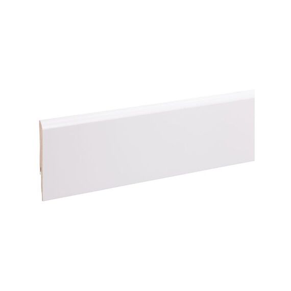 Muurplint MDF folie 97x9mm wit (287) 240cm