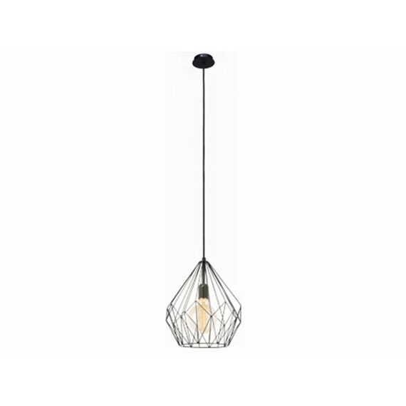 Eglo Hanglamp/1 E27 Zwart 'Carlton'