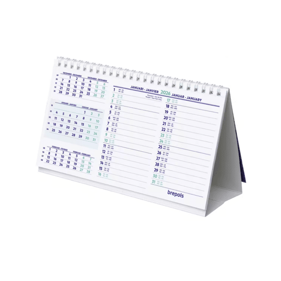Brepols Bureaukalender + Dagwijzer 4-Talig