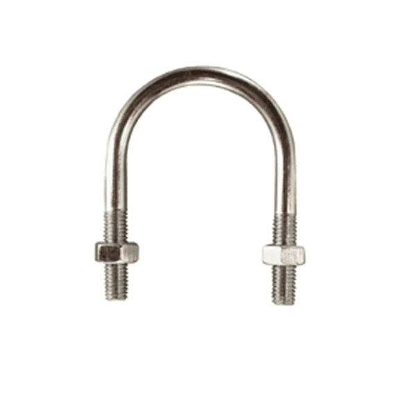 2 U-bouten + Moeren + Plaatjes 8x63 80 Mm