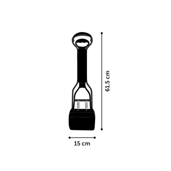 Poepschepje Zwart/Grijs 61.5Cm