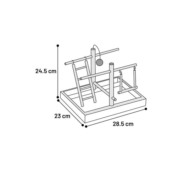 Vogelspeelplaats Middel 28,5X23X