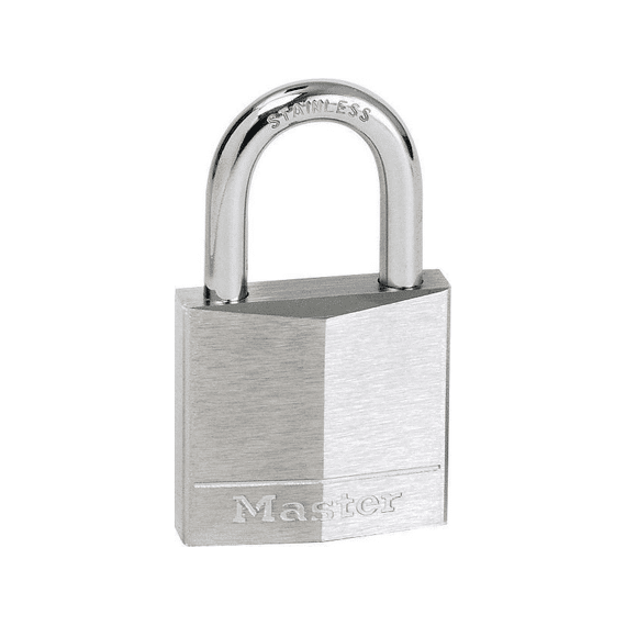 Verchroomd Massief Messing Hangslot 40 Mm - Rvs Beugel 22 Mm, Diam. 6 Mm