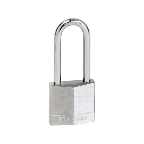 Verchroomd Massief Messing Hangslot 40 Mm - Rvs Beugel 51 Mm, Diam. 6 Mm