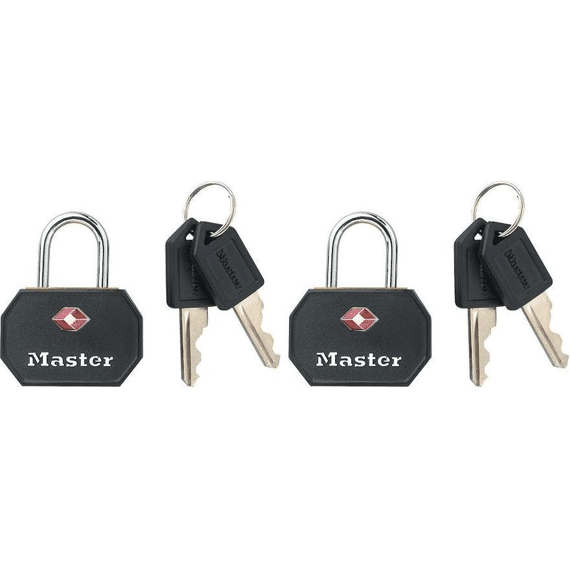 2 Hangsloten 30 Mm - Stalen Beugel Diam. 3 Mm - Aluminium Huis Met Abs Omhulsel