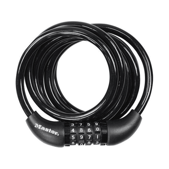 Spiraalkabelslot Met Instelbare 4-cijferige Combinatie Van 1.80 M X Ø 8 Mm
