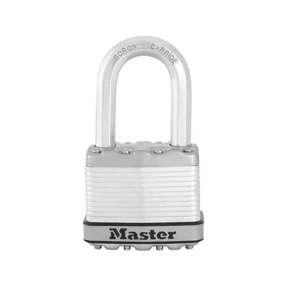 Hangslot Van Behandeld Staal, Weerbestendig 50 Mm - Achthoekige Beugel In Boronlegering, Diam. 9 Mm