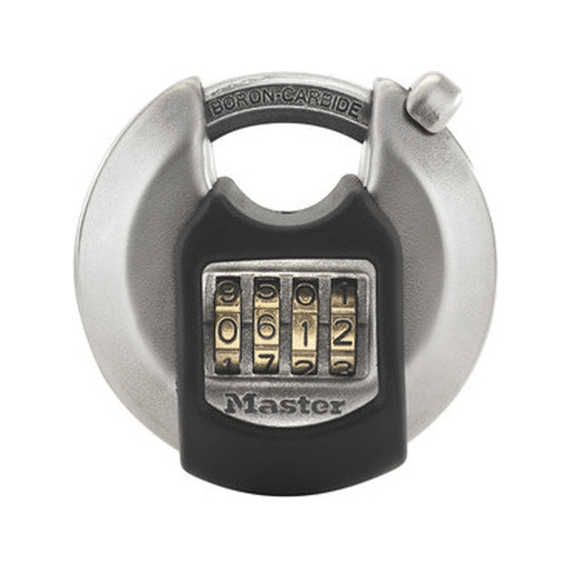 Rvs Hangslot Diam. 70 Mm - Beschermde Achthoekige Beugel In Boronlegering, Diam. 10 Mm