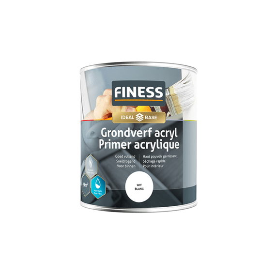Finess Grondverf Acryl 750 Ml Wit