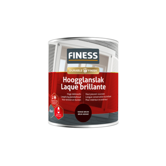 Finess Hoogglanslak 750 Ml Wengé Bruin