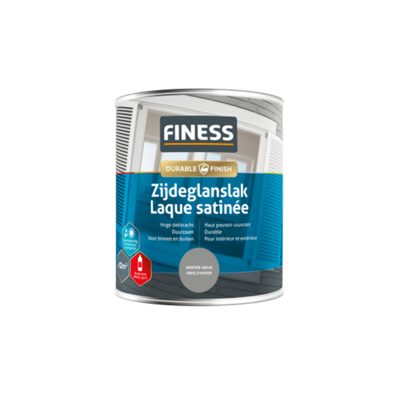 Finess Zijdeglanslak 750 Ml Winter Grijs