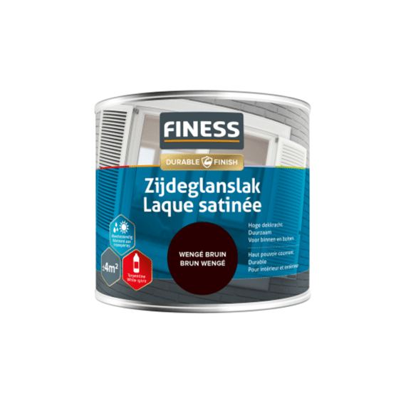 Finess Zijdeglanslak 250 Ml Wengé Bruin