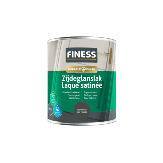 Finess Zijdeglanslak Waterbasis 750 Ml Warm Grijs