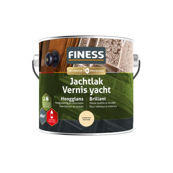 Finess Jachtlak (Glans) 2.5 Liter Kleurloos