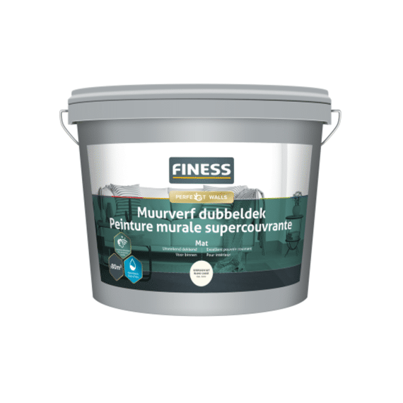 Finess Muurverf Dubbeldek 10 Liter Ral 9010