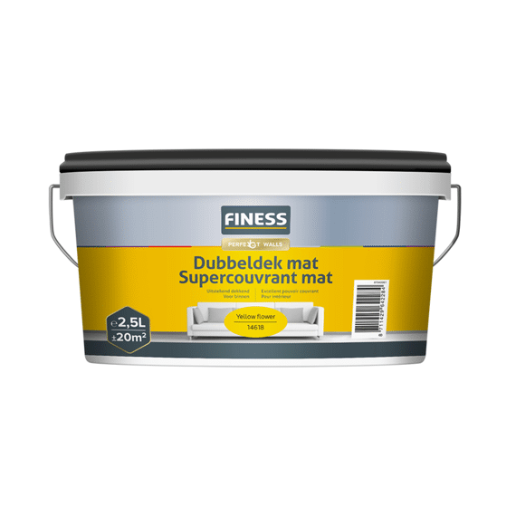 Finess Dubbeldek Mat 2.5 Liter Yellow Flower