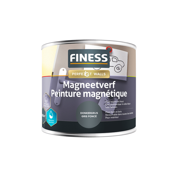 Finess Magneetverf 500 Ml Grijs