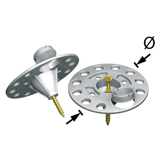 25 Klemrozetten Voor Isolatie 60Mm