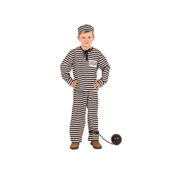Kostuum Gevangene + Pet Maat 128