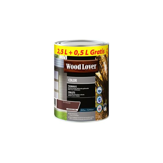 Wood Lover Color Tuinhuis 3 Liter Chocolat