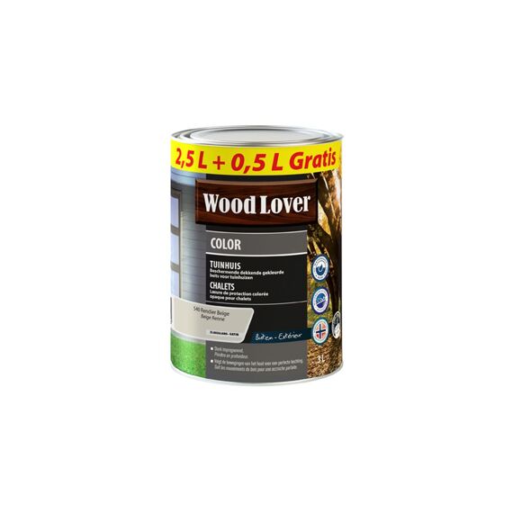 Wood Lover Color Tuinhuis 3 Liter Ren Beige