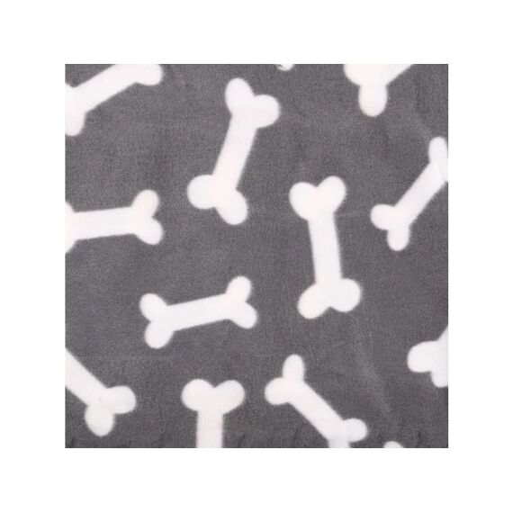 Fleece Deken Grijs Bot 150X130Cm