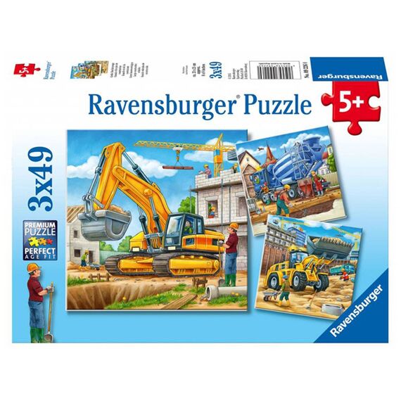 Ravensburger Puzzel 3X49 Stuks Grote Bouwvoertuigen